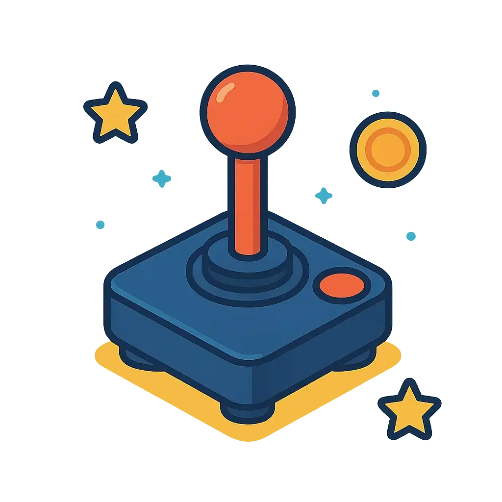 Retro game controller representing skill-based online games